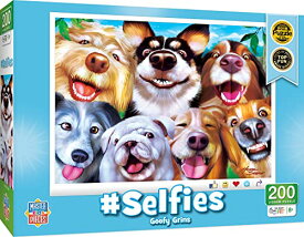 ジグソーパズル 海外製 アメリカ MasterPieces Kids Jigsaw Puzzle - #Selfies Dogs Goofy Grins - 200 Pieces, 14"x19" - Screen-Free Fun for Children, Vibrant and Durable Puzzle Pieces, Perfect Family Activityジグソーパズル 海外製 アメリカ