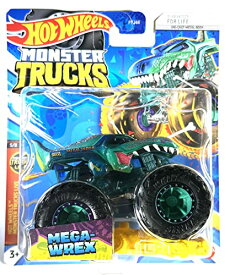 ホットウィール マテル ミニカー ホットウイール Hot Wheels Monster Trucks - MEGA WREX - Green - 5/8 Monster Trucks Live - 2023 Case E / 5 - Mint/NrMint - Ships Bubble Wrapped in a Box with Fillホットウィール マテル ミニカー ホットウイール