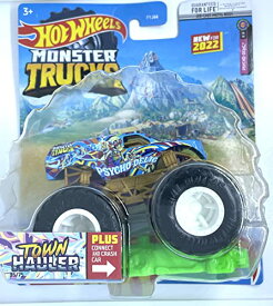 ホットウィール マテル ミニカー ホットウイール Hot Wheels - Monster Trucks- Town Hauler - Psycho-Delic 35/75 - Connect and Crash Carホットウィール マテル ミニカー ホットウイール