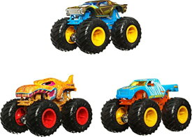 ホットウィール マテル ミニカー ホットウイール Hot Wheels Monster Trucks 1:64 Color Shifters, 3-Pack of Toy Trucks That Change Decos in Ice Cold Water & Change Back in Warm Water, Toy for Kids, HGX20ホットウィール マテル ミニカー ホットウイール