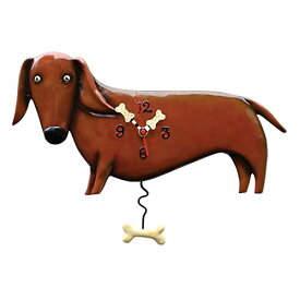 壁掛け時計 振り子時計 インテリア 海外モデル アメリカ Allen Design Wall Clock Oscar (Dachshund) Allen Clock Pendulum Clock Dachshund Dog壁掛け時計 振り子時計 インテリア 海外モデル アメリカ