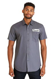 Tシャツ キャラクター ファッション トップス 海外モデル Marvel Men's Punisher One Man Army Button Up Work Shirt, Charcoal, X-LargeTシャツ キャラクター ファッション トップス 海外モデル