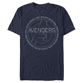 Tシャツ キャラクター ファッション トップス 海外モデル Marvel Big Classic Avengers Names Men's Tops Short Sleeve Tee Shirt, Navy Blue Heather, 4X-Large TallTシャツ キャラクター ファッション トップス 海外モデル