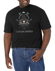 Tシャツ キャラクター ファッション トップス 海外モデル Marvel Big & Tall Classic Tech Cap Men's Tops Short Sleeve Tee Shirt, Black, X-LargeTシャツ キャラクター ファッション トップス 海外モデル
