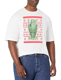 Tシャツ キャラクター ファッション トップス 海外モデル Marvel Big & Tall Classic Groot Xmas Sweater Men's Tops Short Sleeve Tee Shirt, White, LargeTシャツ キャラクター ファッション トップス 海外モデル
