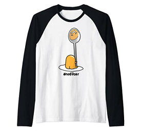 Tシャツ キャラクター ファッション トップス 海外モデル Gudetama the Lazy Egg No Filter #nofilter Raglan Baseball TeeTシャツ キャラクター ファッション トップス 海外モデル