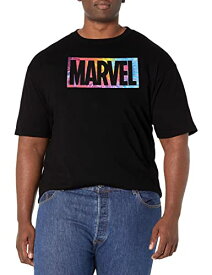 Tシャツ キャラクター ファッション トップス 海外モデル Marvel Big & Tall Classic Brick Tie-Dye Men's Tops Short Sleeve Tee Shirt, Black, X-LargeTシャツ キャラクター ファッション トップス 海外モデル