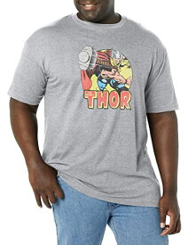 Tシャツ キャラクター ファッション トップス 海外モデル Marvel Big & Tall Classic Mighty Thor Men's Tops Short Sleeve Tee Shirt, Athletic Heather, XX-LargeTシャツ キャラクター ファッション トップス 海外モデル