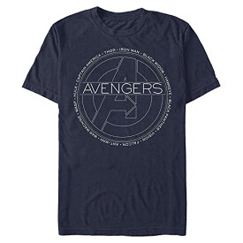 Tシャツ キャラクター ファッション トップス 海外モデル Marvel Big & Tall Classic Avengers Names Men's Tops Short Sleeve Tee Shirt, Navy Blue Heather, LargeTシャツ キャラクター ファッション トップス 海外モデル
