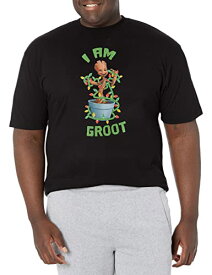 Tシャツ キャラクター ファッション トップス 海外モデル Marvel Big & Tall Classic Holiday Groot Men's Tops Short Sleeve Tee Shirt, Black, X-LargeTシャツ キャラクター ファッション トップス 海外モデル