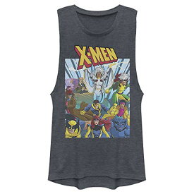 Tシャツ キャラクター ファッション トップス 海外モデル Marvel Classic Team Power Women's Muscle Tank, Denim Blue Heather, X-LargeTシャツ キャラクター ファッション トップス 海外モデル