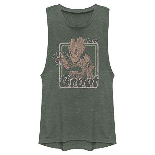 Tシャツ キャラクター ファッション トップス 海外モデル Marvel Classic THRIFTED Groot Women´s Muscle Tank Pine Green Heather X-SmallTシャツ キャラクター ファッション トップス 海外モデル