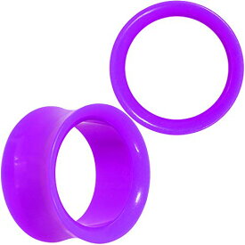 ボディキャンディー ピアス アメリカ 日本未発売 ブランド Body Candy Womens 7/8" 2Pc Purple UV Acrylic Saddle Plugs Double Flare Plug Tunnel Ear Plug Gauges 22mmボディキャンディー ピアス アメリカ 日本未発売 ブランド