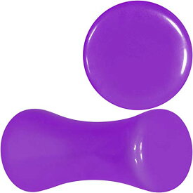 ボディキャンディー ピアス アメリカ 日本未発売 ブランド Body Candy Womens 6G 2PC Lightweight Purple Acrylic Saddle Plugs Double Flare Plug Ear Plug Gauges 4mmボディキャンディー ピアス アメリカ 日本未発売 ブランド