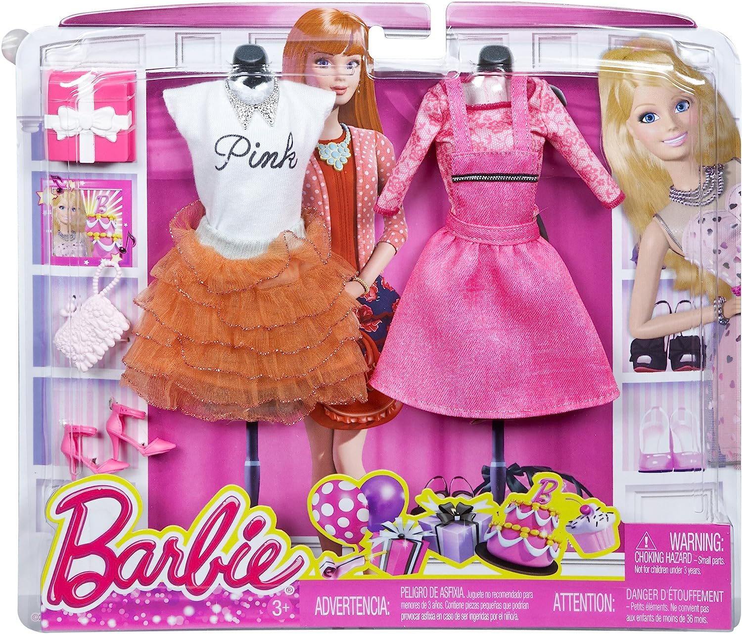 バービー バービー人形 着せ替え 衣装 ドレス CFY08 Barbie Fashion Complete Look 2-Pack #2バービー  バービー人形 着せ替え 衣装 ドレス CFY08 angelica