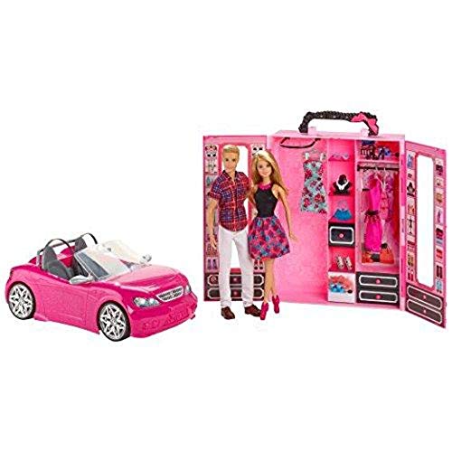 無料ラッピングでプレゼントや贈り物にも 逆輸入並行輸入送料込 バービー 70％OFFアウトレット バービー人形 ケン 初売り Ken 送料無料 Barbie Dress Up and Ultimate Convertible Setバービー Dolls Box Glam Big Go Includes Closet