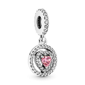 パンドラ ブレスレット チャーム アクセサリー ブランド Pandora Sparkling Double Halo Heart Dangle Charm Bracelet Charm Moments Bracelets - Stunning Women's Jewelry - Gift for Women - Made with Sterliパンドラ ブレスレット チャーム アクセサリー ブランド