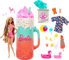 バービー バービー人形 Barbie Pop Reveal Doll & Accessories, Rise & Surprise Fruit Series Gift Set with Scented Doll, Squishy Scented Pet, Color Change, Moldable Sand & More, 15+ Surprisesバービー バービー人形