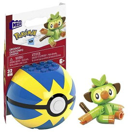 メガブロック メガコンストラックス 組み立て 知育玩具 Mega Construx Pokemon Series 17 Grookey Figure Building Set with Quick Poke Ballメガブロック メガコンストラックス 組み立て 知育玩具