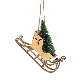 デパートメント56 Department 56 置物 インテリア 海外モデル Department 56 Flourish Santa Sleigh with Tree Hanging Ornament, 4 Inch, Brownデパートメント56 Department 56 置物 インテリア 海外モデル