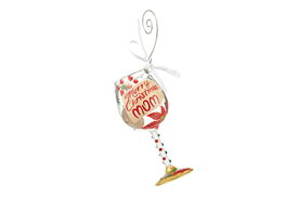 エネスコ Enesco 置物 インテリア 海外モデル アメリカ Enesco Designs by Lolita Merry Christmas Mom Miniature Wine Glass Hanging Ornament, 4.13 Inch, Multicolorエネスコ Enesco 置物 インテリア 海外モデル アメリカ