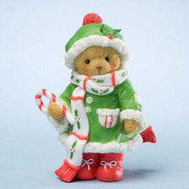 エネスコ Enesco 置物 インテリア 海外モデル アメリカ Enesco Cherished Teddies Conrad Boy in Green Winter Coat Christmas Figurine 4024339エネスコ Enesco 置物 インテリア 海外モデル アメリカ