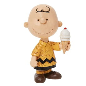 エネスコ Enesco 置物 インテリア 海外モデル アメリカ Enesco Jim Shore Peanuts Mini Charlie Brown with Ice Cream Figurine 3 Inchエネスコ Enesco 置物 インテリア 海外モデル アメリカ