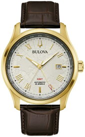 腕時計 ブローバ メンズ Bulova Classic Wilton GMT Automatic Brown Leather Strap Watch | 43mm | 97B210腕時計 ブローバ メンズ