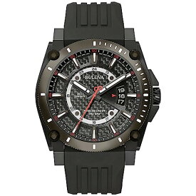 腕時計 ブローバ メンズ Bulova Men's Icon High Performance Quartz Chronograph Black Stainless Steel Watch with Polyurethane Strap, Black Dial Style: 98B417腕時計 ブローバ メンズ