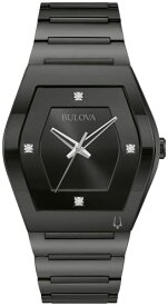 腕時計 ブローバ メンズ Bulova Modern Gemini Diamond Dial and Black Stainless Steel Bracelet Watch | 40mm | 98D177腕時計 ブローバ メンズ