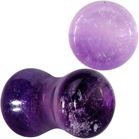 ボディキャンディー ピアス アメリカ 日本未発売 ブランド Body Candy 4G Womens 2PC Purple Amethyst Stone Saddle Plugs Double Flare Plug Ear Plug Gauges Set of 2ボディキャンディー ピアス アメリカ 日本未発売 ブランド