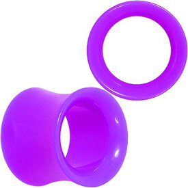 ボディキャンディー ピアス アメリカ 日本未発売 ブランド Body Candy Womens 9/16" 2Pc Purple UV Acrylic Saddle Plugs Double Flare Plug Tunnel Ear Plug Gauges 14mmボディキャンディー ピアス アメリカ 日本未発売 ブランド