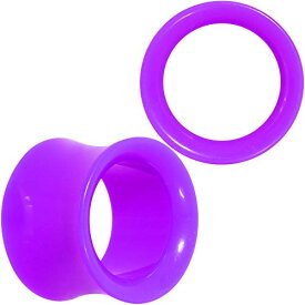 ボディキャンディー ピアス アメリカ 日本未発売 ブランド Body Candy Womens 5/8" 2Pc Purple UV Acrylic Saddle Plugs Double Flare Plug Tunnel Ear Plug Gauges 16mmボディキャンディー ピアス アメリカ 日本未発売 ブランド