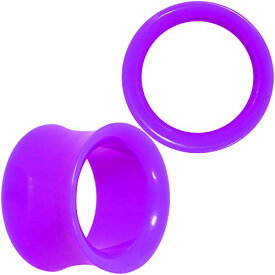 ボディキャンディー ピアス アメリカ 日本未発売 ブランド Body Candy Womens 11/16" 2Pc Purple UV Acrylic Saddle Plugs Double Flare Plug Tunnel Ear Plug Gauges 18mmボディキャンディー ピアス アメリカ 日本未発売 ブランド