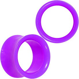 ボディキャンディー ピアス アメリカ 日本未発売 ブランド Body Candy Womens 13/16" 2Pc Purple UV Acrylic Saddle Plugs Double Flare Plug Tunnel Ear Plug Gauges 20mmボディキャンディー ピアス アメリカ 日本未発売 ブランド