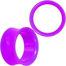 ボディキャンディー ピアス アメリカ 日本未発売 ブランド Body Candy Womens .945" 2Pc Purple UV Acrylic Saddle Plugs Double Flare Plug Tunnel Ear Plug Gauges 24mmボディキャンディー ピアス アメリカ 日本未発売 ブランド