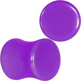 ボディキャンディー ピアス アメリカ 日本未発売 ブランド Body Candy Womens 00G 2PC Lightweight Purple Acrylic Saddle Plugs Double Flare Plug Ear Plug Gauges 10mmボディキャンディー ピアス アメリカ 日本未発売 ブランド