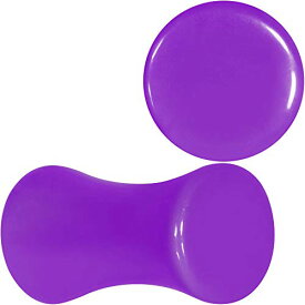 ボディキャンディー ピアス アメリカ 日本未発売 ブランド Body Candy Womens 4G 2PC Lightweight Purple Acrylic Saddle Plugs Double Flare Plug Ear Plug Gauges 5mmボディキャンディー ピアス アメリカ 日本未発売 ブランド
