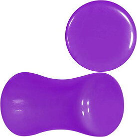 ボディキャンディー ピアス アメリカ 日本未発売 ブランド Body Candy Womens 2G 2PC Lightweight Purple Acrylic Saddle Plugs Double Flare Plug Ear Plug Gauges 6mmボディキャンディー ピアス アメリカ 日本未発売 ブランド