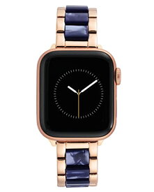 腕時計 アンクライン レディース Anne Klein Fashion Bracelet for Apple Watch, Secure, Adjustable, Apple Watch Replacement Band, Fits Most Wrists (38/40/41mm, Navy and Rose Gold),WK-1004RGNV腕時計 アンクライン レディース