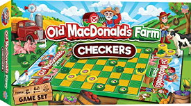 ボードゲーム 英語 アメリカ 海外ゲーム MasterPieces Family Game - Old MacDonald's Farm Checkers - Officially Licensed Board Game for Kids & Adultsボードゲーム 英語 アメリカ 海外ゲーム