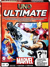ボードゲーム 英語 アメリカ 海外ゲーム Mattel Games UNO Ultimate Marvel Card Game with 4 Collectible Foil Cards, Character-Themed Decks & Special Rules for Ages 7 Years & Olderボードゲーム 英語 アメリカ 海外ゲーム