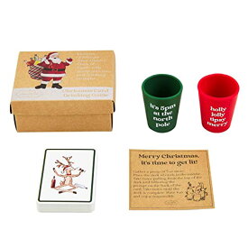 ボードゲーム 英語 アメリカ 海外ゲーム Mud Pie Christmas Card Drinking Game, Redボードゲーム 英語 アメリカ 海外ゲーム