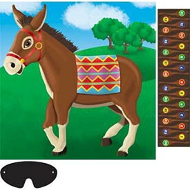 ボードゲーム 英語 アメリカ 海外ゲーム Multicolor Plastic Pin The Tail Donkey Party Game - 17" x 17.25" (6 Pcs) - Perfect for Kids & Adults, Celebrations & Birthdaysボードゲーム 英語 アメリカ 海外ゲーム