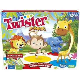 ボードゲーム 英語 アメリカ 海外ゲーム Twister Junior Game, Animal Adventure 2-Sided Mat, 2 Games in 1, Party Game, Indoor Game for 2-4 Playersボードゲーム 英語 アメリカ 海外ゲーム