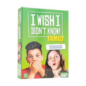 ボードゲーム 英語 アメリカ 海外ゲーム I Wish I Didn't Know! Family Edition - The Gross & Funny Trivia Game You'll Never Forget - by What Do You Meme? Familyボードゲーム 英語 アメリカ 海外ゲーム