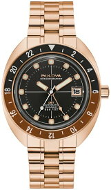 腕時計 ブローバ メンズ Men's Bulova Oceanographer GMT Snorkel Automatic Watch 97b215, rose gold腕時計 ブローバ メンズ