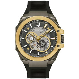 腕時計 ブローバ メンズ Bulova Marc Anthony Marquina Gray Dial Black Silicone Strap Watch 46mm - 98A310腕時計 ブローバ メンズ