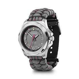 腕時計 ビクトリノックス スイス レディース，ウィメンズ Victorinox I.N.O.X. V Women's Swiss Made Watch with Grey Dial & Grey/Pink Paracord Strap 241920, Grey, Bracelet腕時計 ビクトリノックス スイス レディース，ウィメンズ