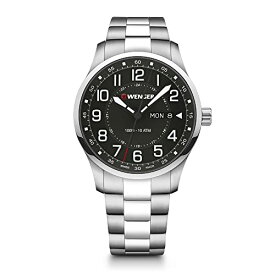 腕時計 ウェンガー スイス メンズ 腕時計 Wenger Attitude Wristwatch, Black (SS Bracelet), Bracelet Type腕時計 ウェンガー スイス メンズ 腕時計
